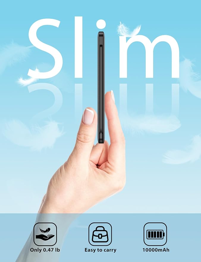 10000mAh Slim Portable Charger - Image 2