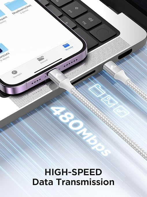 USB C to Lightning Cable 6FT, Power iPhone Charger Cord MFi Certified Braided - Image 6