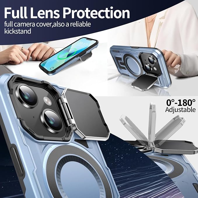 Camera Stand Case for iPhone 14 Plus, 2024 Version Military Grade Protective - Image 3
