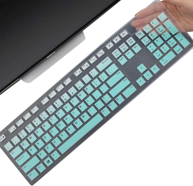 Keyboard Cover Skin for Dell KM636 KB216 KB216t KB216d KB216p Wired & Wireless by MUBUY