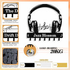 Personalized Headphone Key Holder Wall Mount, Custom Metal Key Rack Key Holder - Image 5