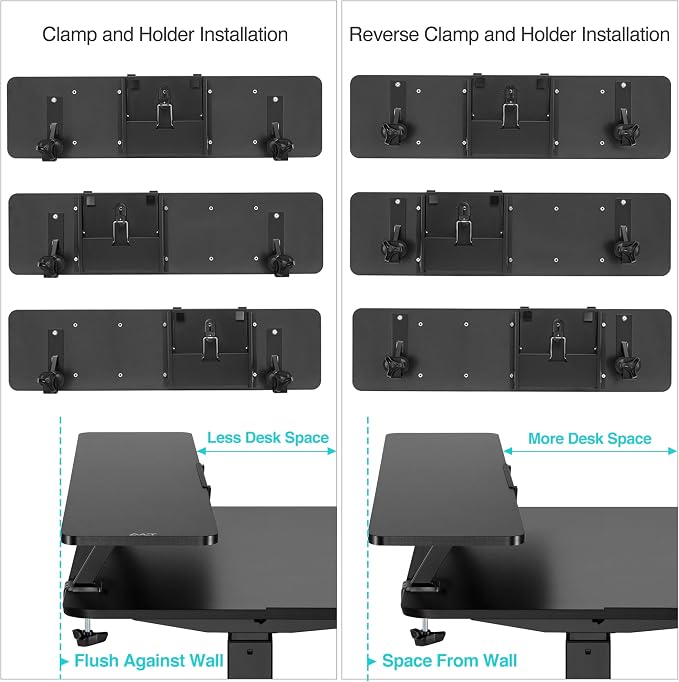AVLT Clamp Desk Shelf Dual 32" Monitor Riser - Image 4