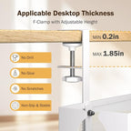 DELAMU Under Desk Cable Management Tray, No Drill Metal Mesh Cable Management - Image 3