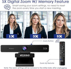 Zoom Certified, NexiGo N950P 4K Zoomable Webcam, RF Remote, Sony_Starvis Sensor - Image 6
