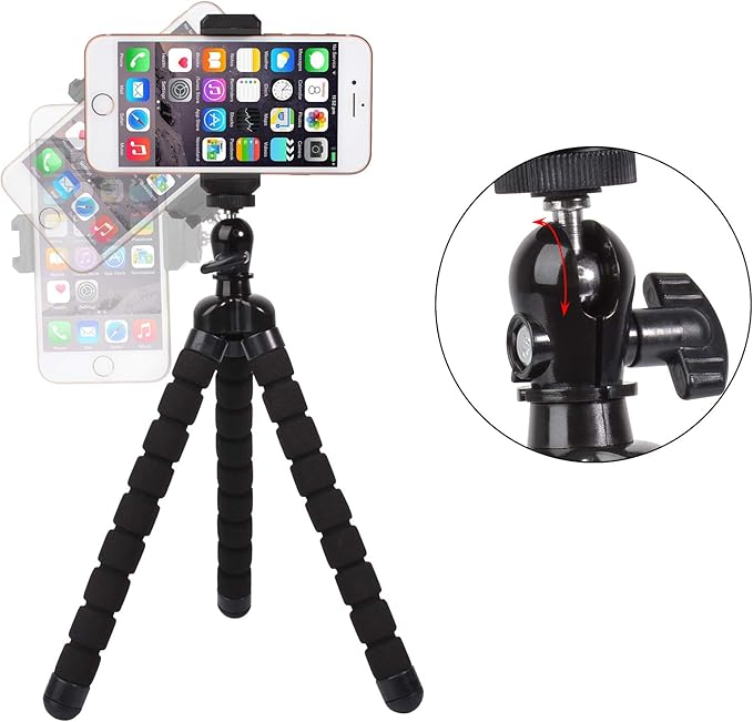 Phone Mini Tripod, Ruittos Premium Flexible Mobile Phone Tripod Stand Compatible - Image 3