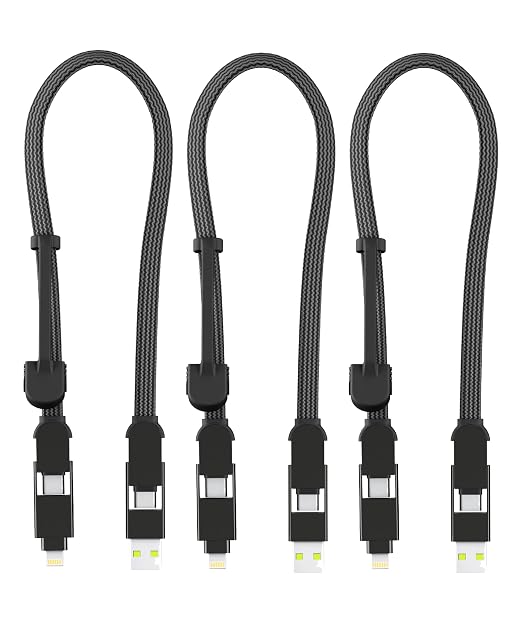 Rolling Square inCharge XL 6-in-1 Multi Charging Cable, Portable USB and USB-C by RollingSquare