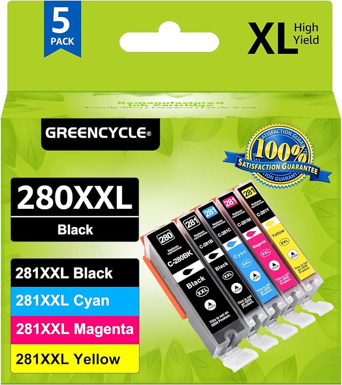 280XXL 281XXL Ink Cartridges Replacement by greencycle
