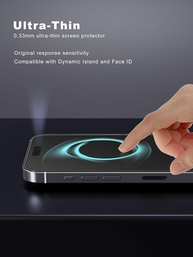 2 Pack for iPhone 16/iPhone 15 Matte Screen Protector 6.1 inch, Anti - Image 5