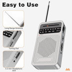 Portable Radio AM FM with Long Range Reception, Goodes Transistor Radio with - Image 4