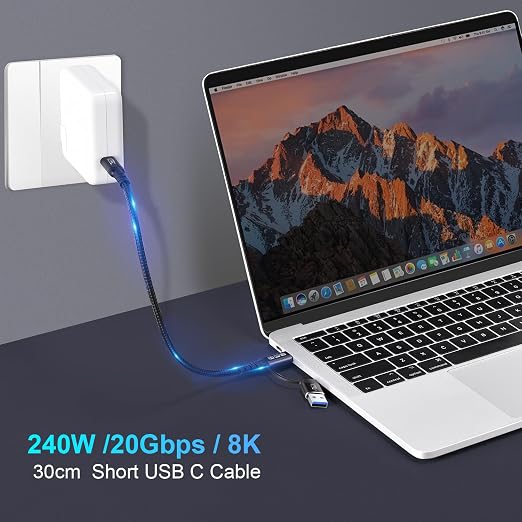 CABLEDECONN USB2.0 A to USB C 3.2 Type C 20Gbps Male to Male Detachable 1m - Image 4