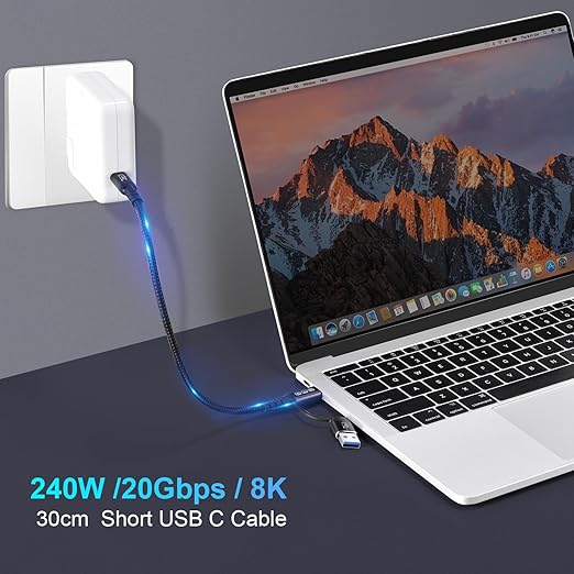 CABLEDECONN USB2.0 A to USB C 3.2 Type C 20Gbps Male to Male Detachable 2m - Image 4