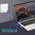 CABLEDECONN USB2.0 A to USB C 3.2 Type C 20Gbps Male to Male Detachable 0.5m - Image 4