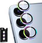 for Samsung Galaxy S25 Camera Lens Protector, Individual Metal Ring Tempered by Btscase