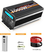 3000W Power Inverter 12V DC to AC 110V/120V 6000W Converter 3 sockets car - Image 8