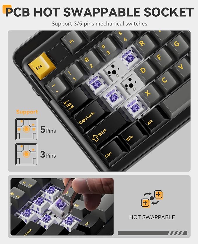 DAREU EK98pro Wireless Mechanical Keyboard, 96% Creamy Gaming Keyboard - Image 6