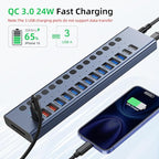 Powered USB Hub 10Gbps, 17 Ports 96W USB 3.2 Hub, 12V/8A Power Adapter - Image 4