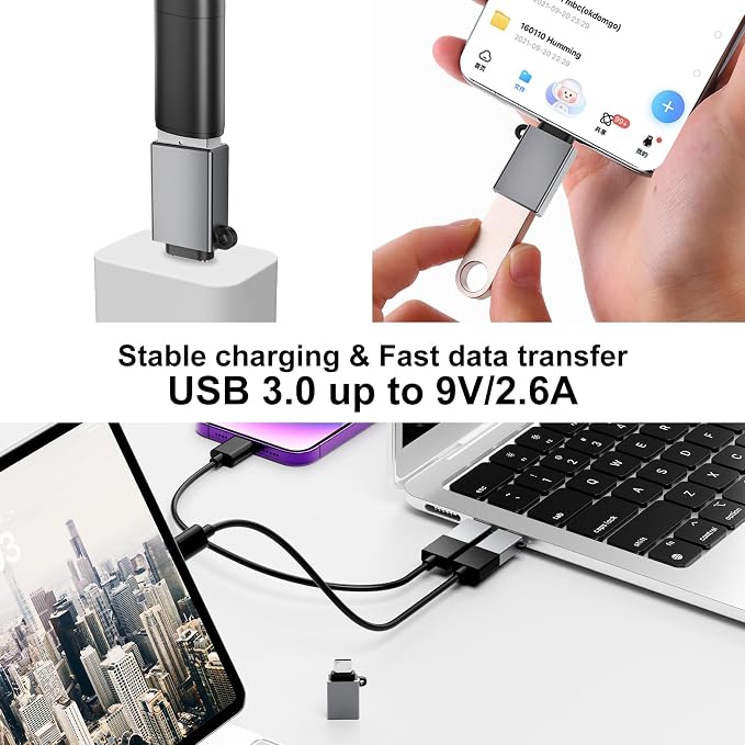 USB C to USB Adapter 10 Pack, USB C to USB A Adapter, Type C to USB Converter - Image 5