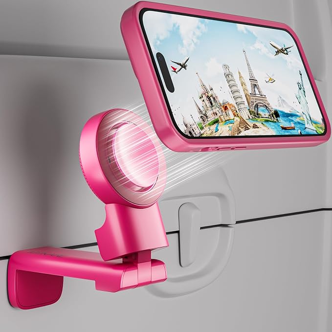 MiiKARE Travel Essentials Magnetic Airplane Phone Holder, Universal Handsfree by MiiKARE