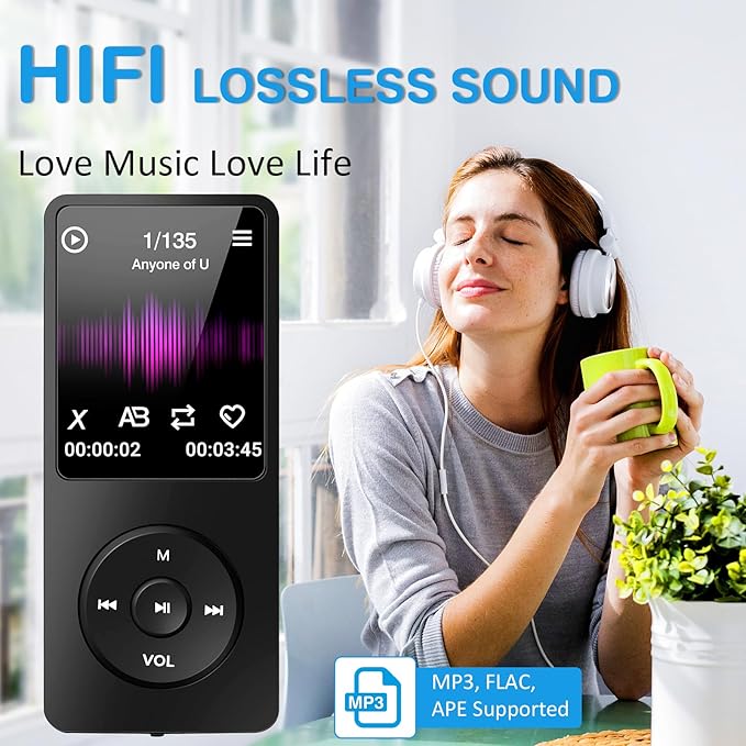MP3 Player with Bluetooth 5.2, Portable 32GB MP3 MP4 Music Player with Speaker - Image 2
