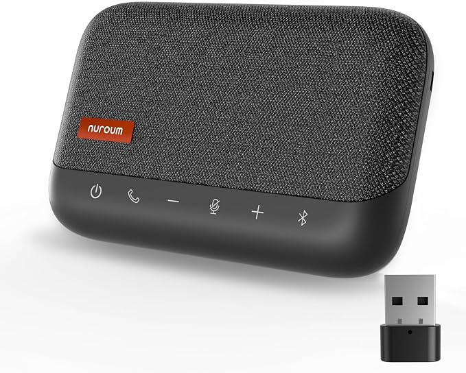 NUROUM A15 Conference Speaker and Microphone, Portable Bluetooth Wireless by Nuroum