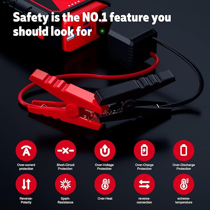 Povasee Jump Starter 5000A Car Jumper Starter, Model A30 12V Jump Box - Image 5