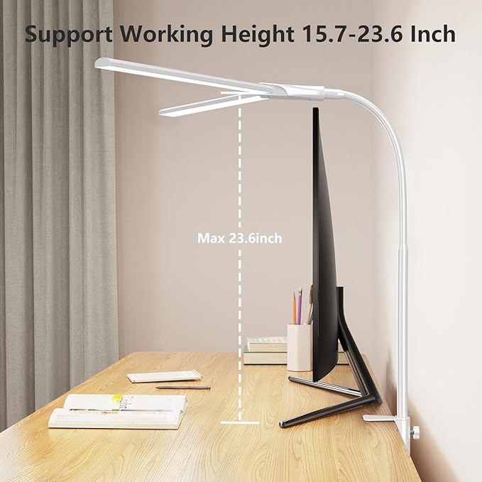 EppieBasic LED Double Head Architect Lamps, Extra Bright Workbench Office - Image 7
