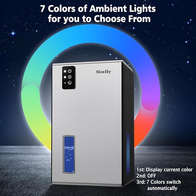 NineSky Dehumidifiers for Home, 95 OZ Water Tank, Dehumidifiers for Bathroom - Image 3