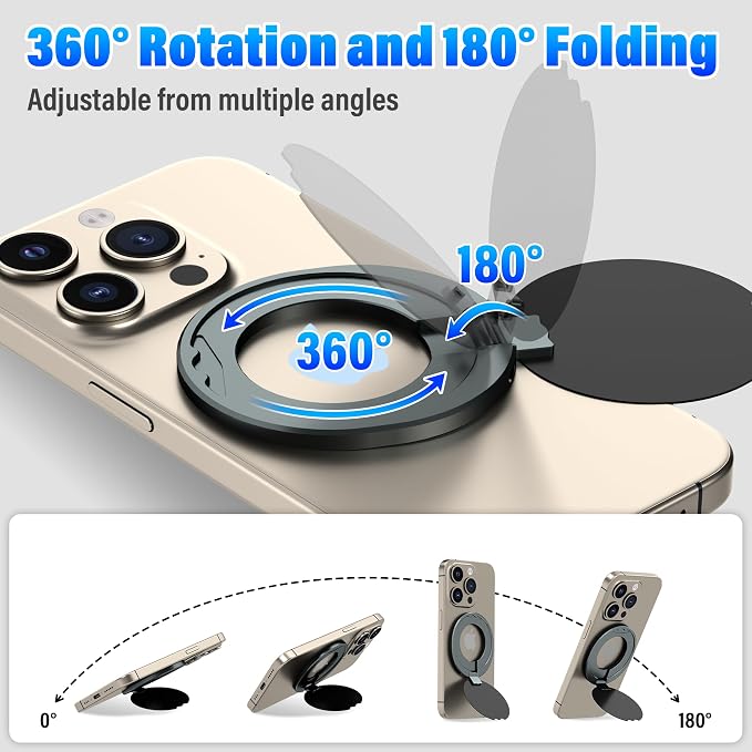 Magnetic Phone Holder for Magic Keyboard, Slim Portable Foldable Magnetic Phone - Image 4