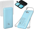 Q 10000mAh Power Bank, Slim Portable Charger, 4 Output External Battery Pack by BrandQ