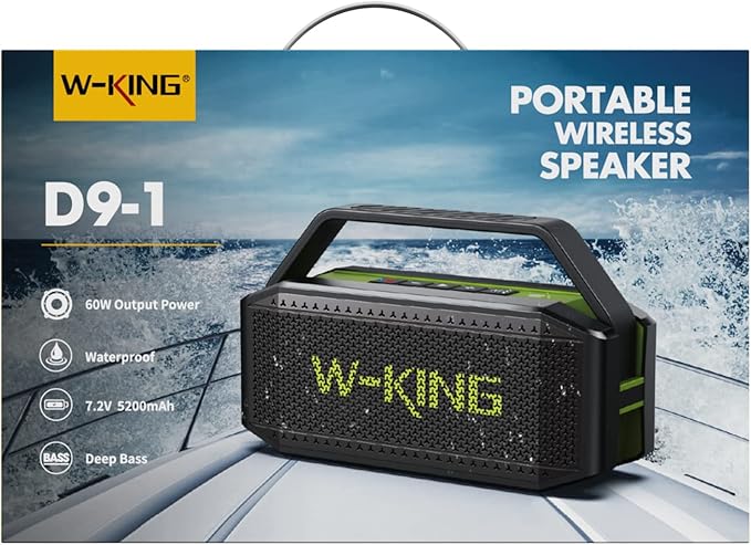 W-KING Portable Loud Bluetooth Speaker, 100W Max Waterproof Outdoor Speakers - Image 12
