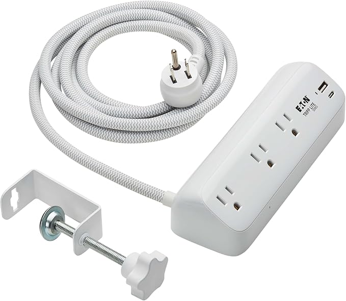 Eaton Tripp Lite Series Desk Clamp Power Strip Surge Protector, USB-A & USB-C - Image 5