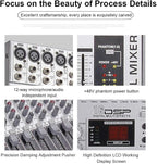 G-MARK GMX1200 DJ Mixer 12 Channel Professional Audio Mixer USB Mixing Console - Image 5