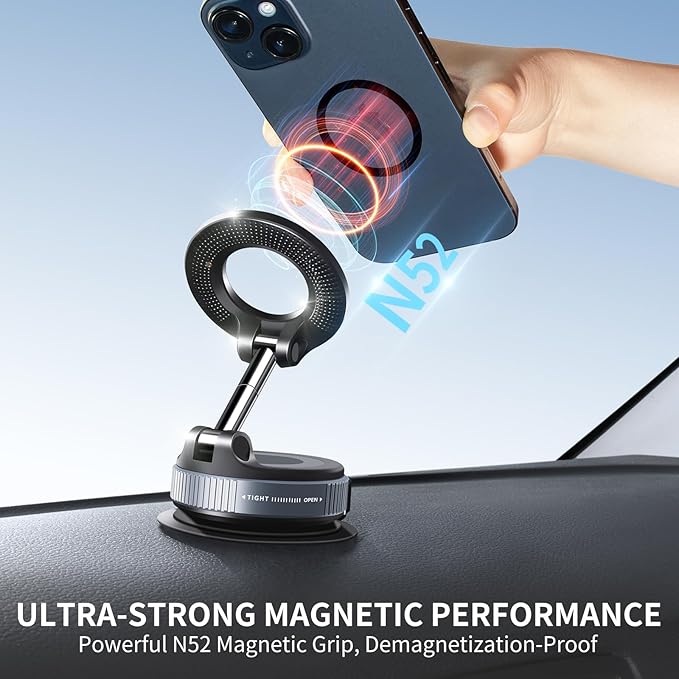 Vacuum Suction Magnetic Phone Holder, 2025 Upgraded Vacuum Suction Cup Mount - Image 8
