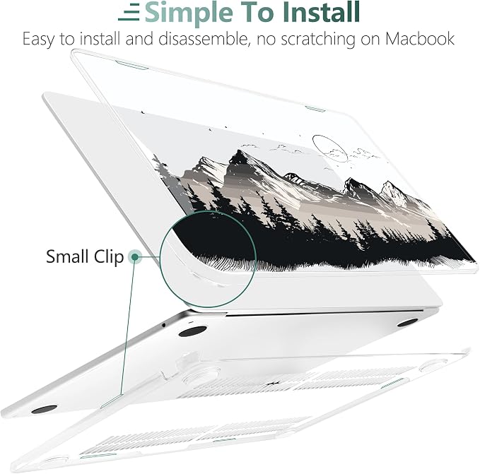 TWOLSKOO Compatible with M4 MacBook Air 13.6 inch Case 2025-2022 Release M4 - Image 3