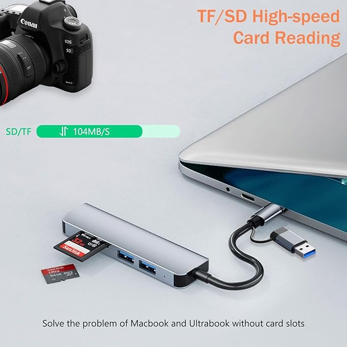 VIENON 5 in 1 Aluminum USB-C Hub - Image 3