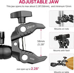 ULANZI Super Clamp Double Camera Clamp, R096 Crab Plier Clip Bracket Mount - Image 5