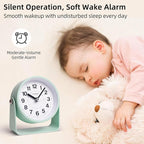 Analog Alarm Clock, Silent Non-Ticking Quartz Movement, Battery-Operated - Image 6