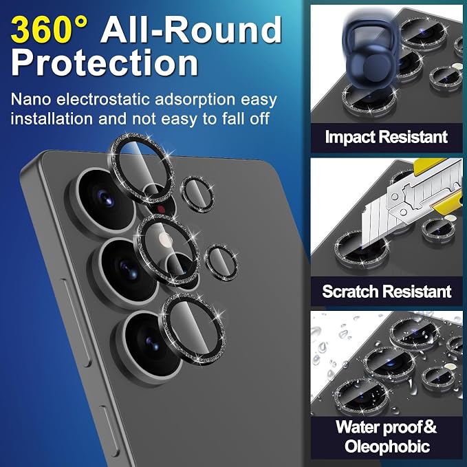 for Samsung Galaxy S25 Ultra Camera Lens Protector, Individual Metal Ring - Image 3