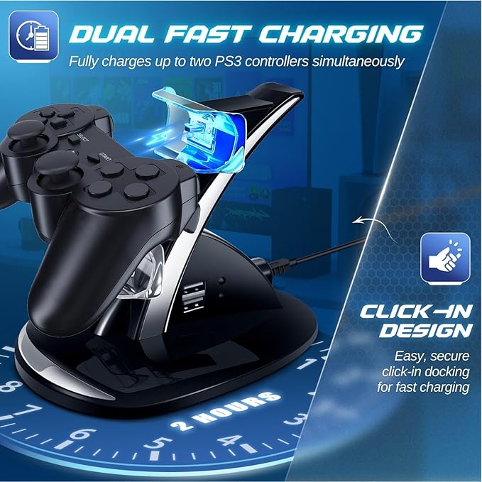 TNP Compatible with PS3 Controller Charger Stand - Image 2