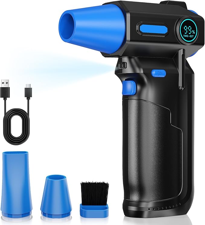 Compressed Air Duster-130000RPM Electric Air Duster, 3 Gear Adjustable by Keaixinyu