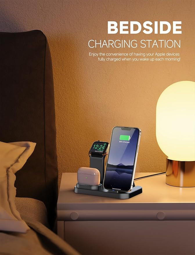 Wireless Charging Station 3 in 1 RJR Compatible - Image 2