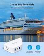 TROND Outlet Extender with USB, Wall Splitter with 2 AC Sockets, 3 USB Ports - Image 5