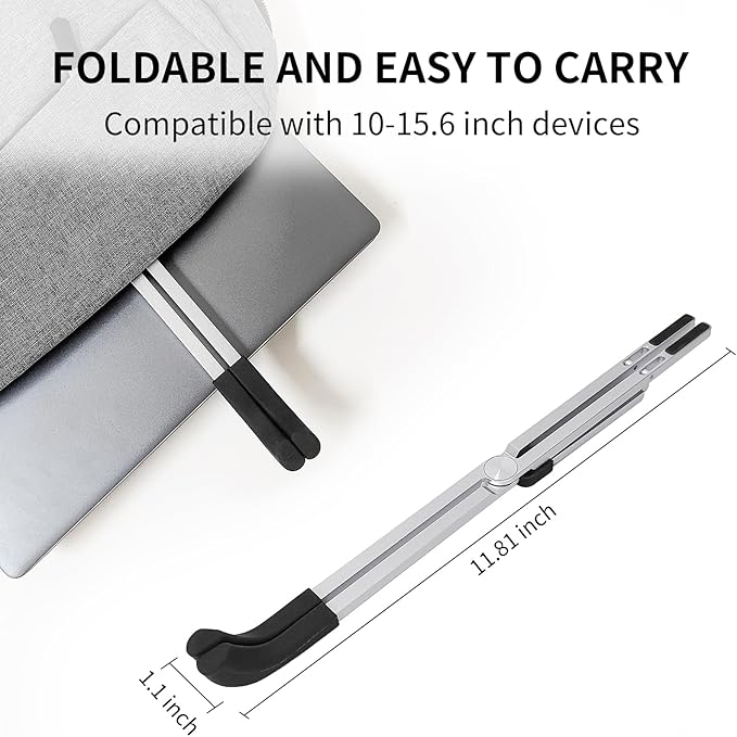 Protable Laptop Stand for Desk, Foldable Laptop Riser Holder, Ventilated - Image 3