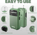 XHDATA D220 Portable AM FM SW Shortwave Receiver Pocket Radio, 2 AA Battery - Image 5