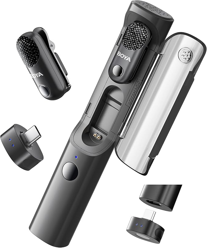 BOYA Magic-05 Wireless Lavalier Microphone, 30Hrs Battery, 328FT Los Range by BOYA