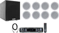 Rockville RPA60BT Home Theater Receiver Amp+ 5.25" White Ceiling Speakers+Sub by Rockville