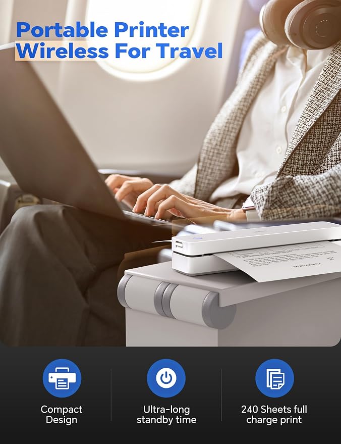 iDPRT MT610 Pro Portable Thermal Printer, 300DPI HD Mobile-Travel-Printers - Image 3