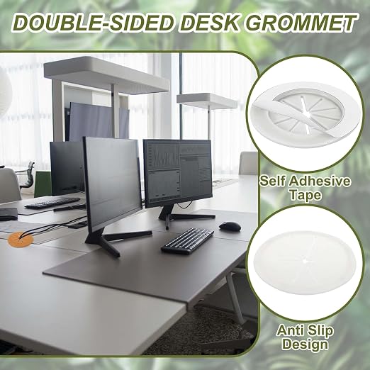 PATIKIL Desk Grommet 3-3/16", Light Gray - Image 3