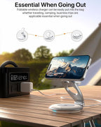 EXW Wireless Charging Station for Magsafe, 3 in 1 Foldable Charger for iPhone - Image 2