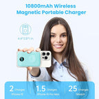 Magnetic Portable Charger 10800mAh, 4-in-1 Wireless Power Bank - Image 2